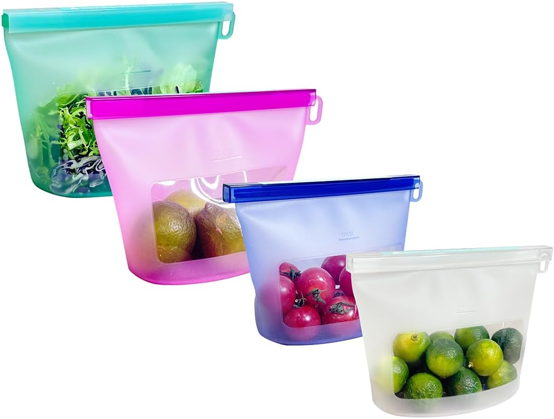 Silicone Food Storage Bags, Mixed, 4-Pack — current captured option