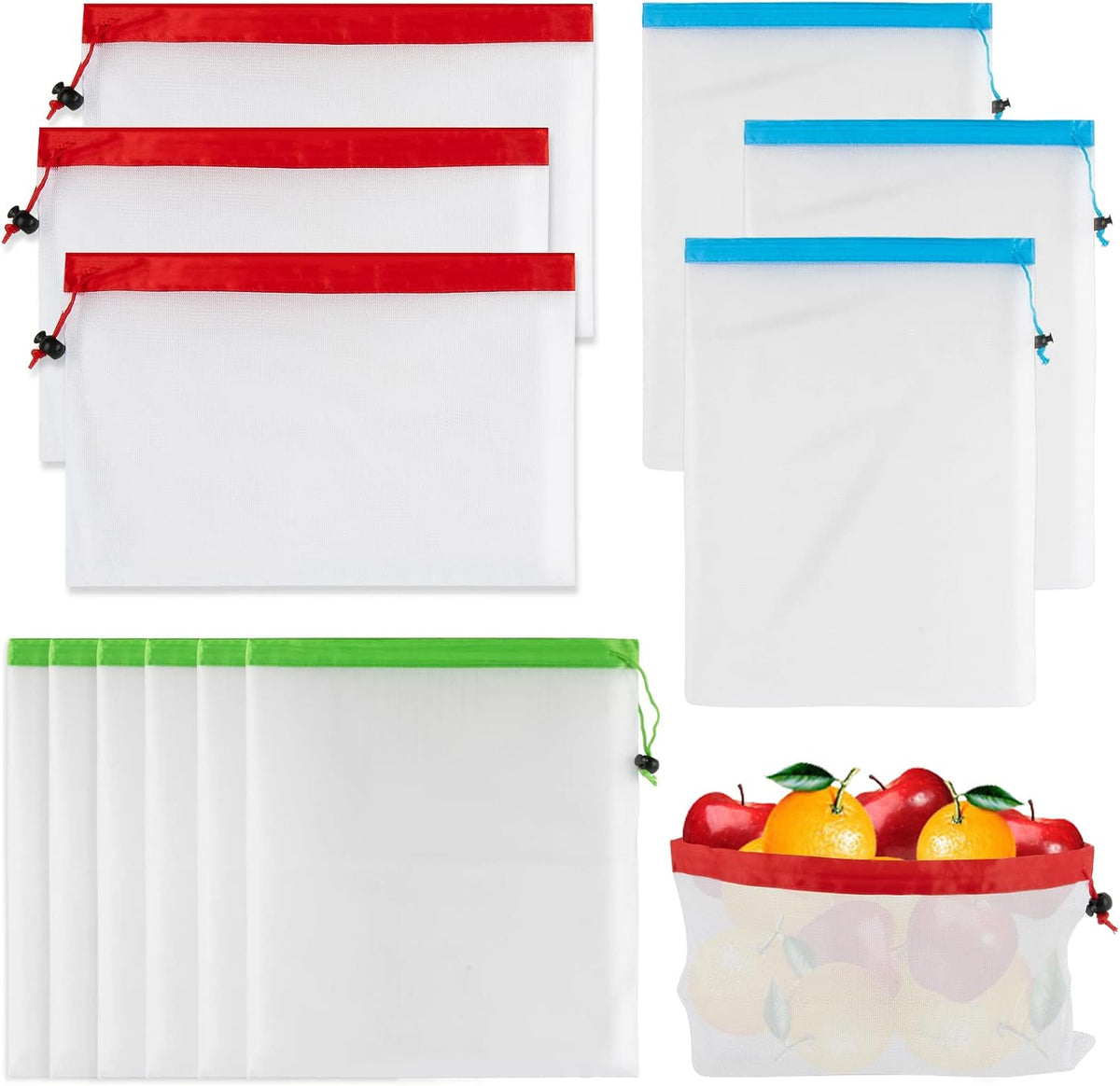 Mesh Drawstring Produce Bags, 12-Pack — current captured option