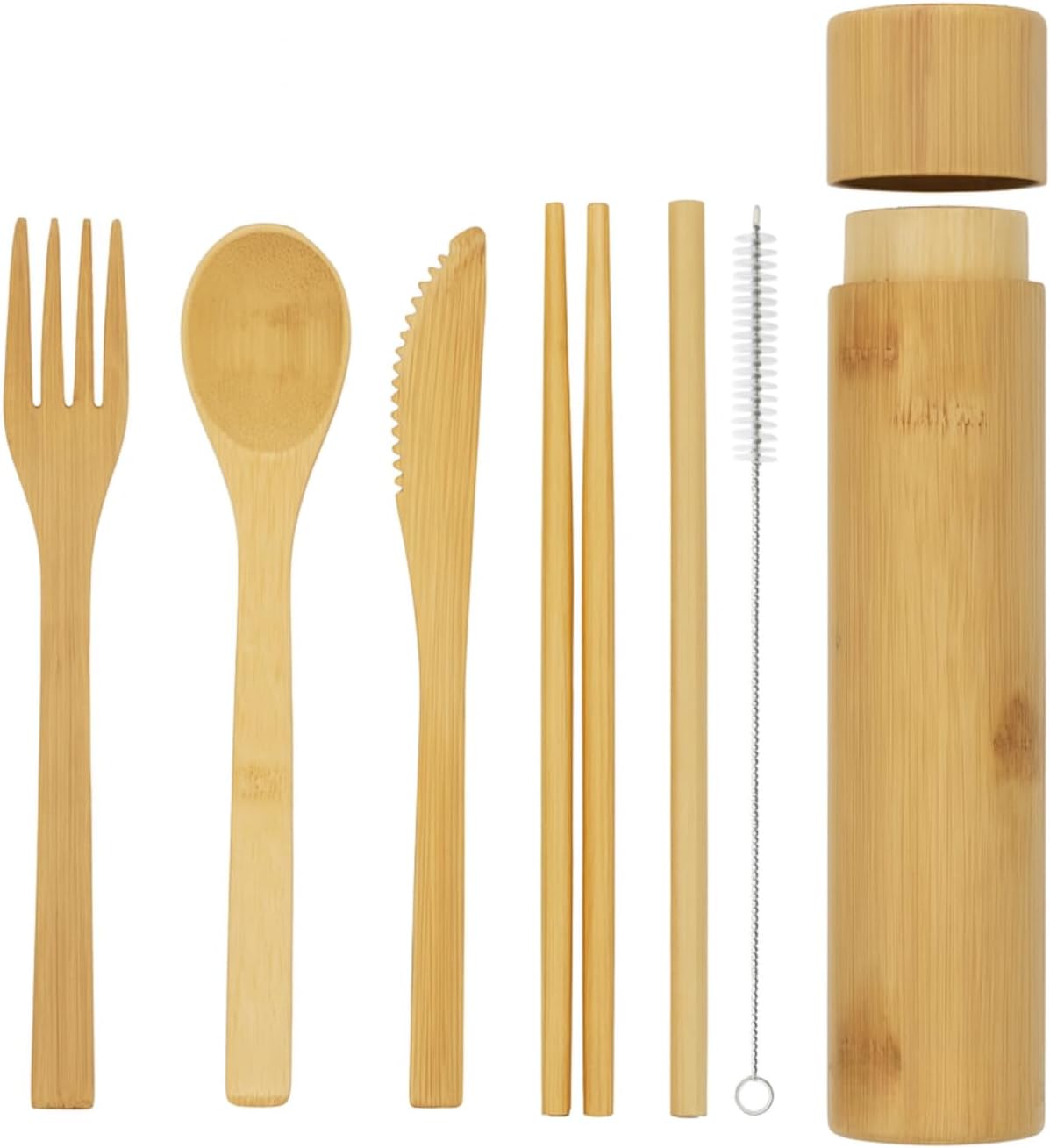 Bamboo Travel Utensils with Wooden Case — current captured option
