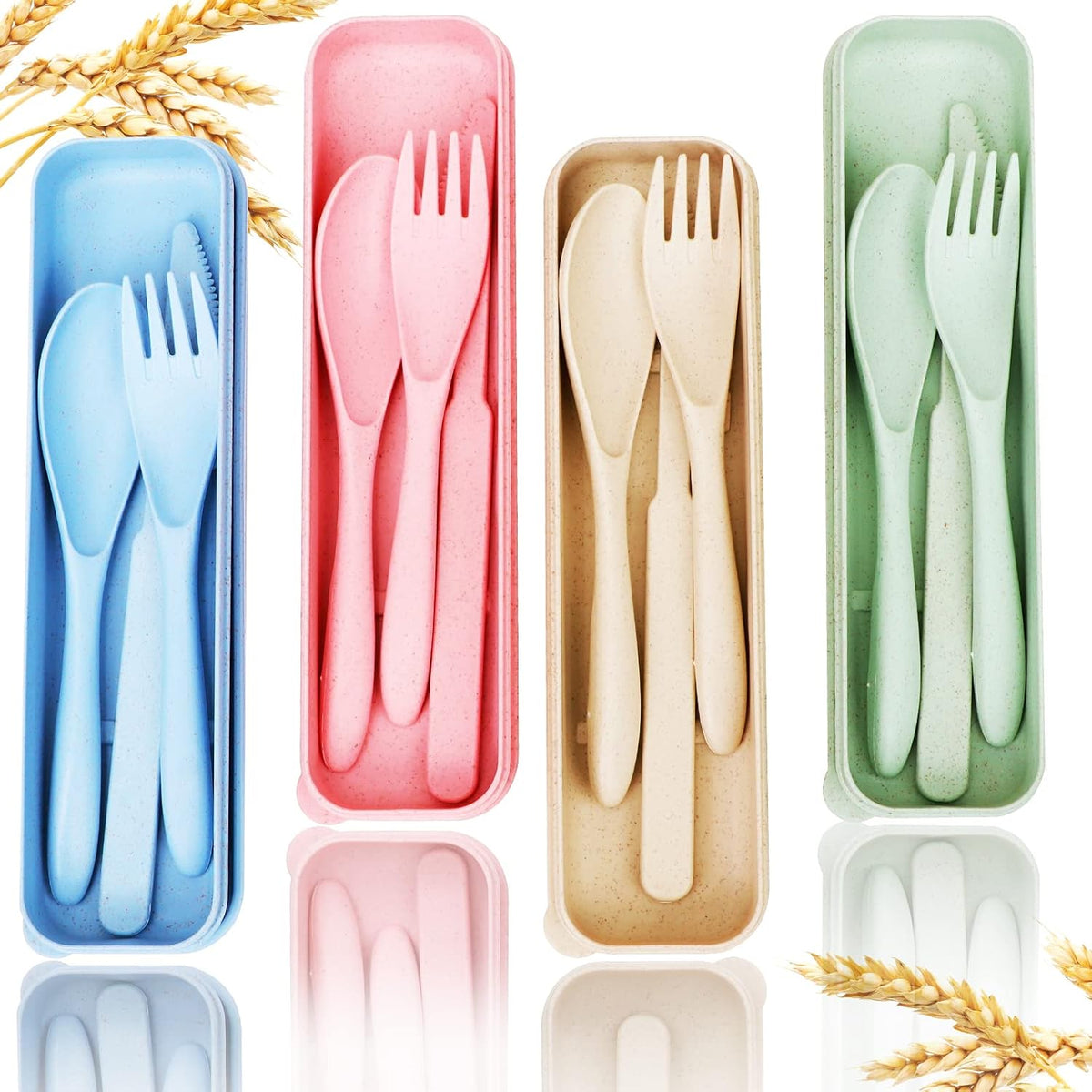 Wheat-Straw and PP Travel Utensil Sets, 4-Pack — current captured option
