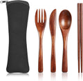Wooden Travel Utensils with Nylon Pouch — current captured option