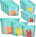 Silicone Food Storage Bags, Aqua, 12-Pack — current captured option