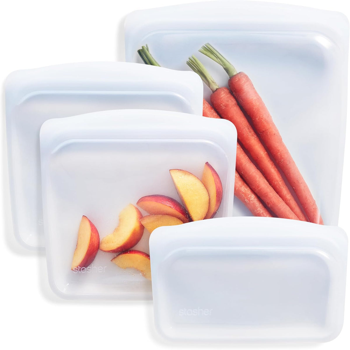Stasher Silicone Food Storage Bags, Clear, 4-Pack — current captured option