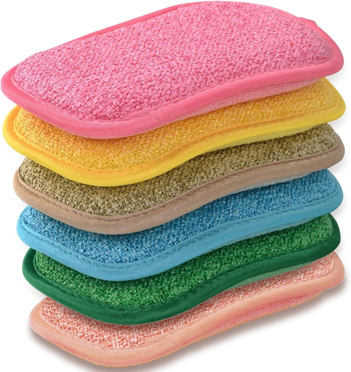Dual-Sided Cleaning Sponges, Multicolor, 6-Pack — current captured option