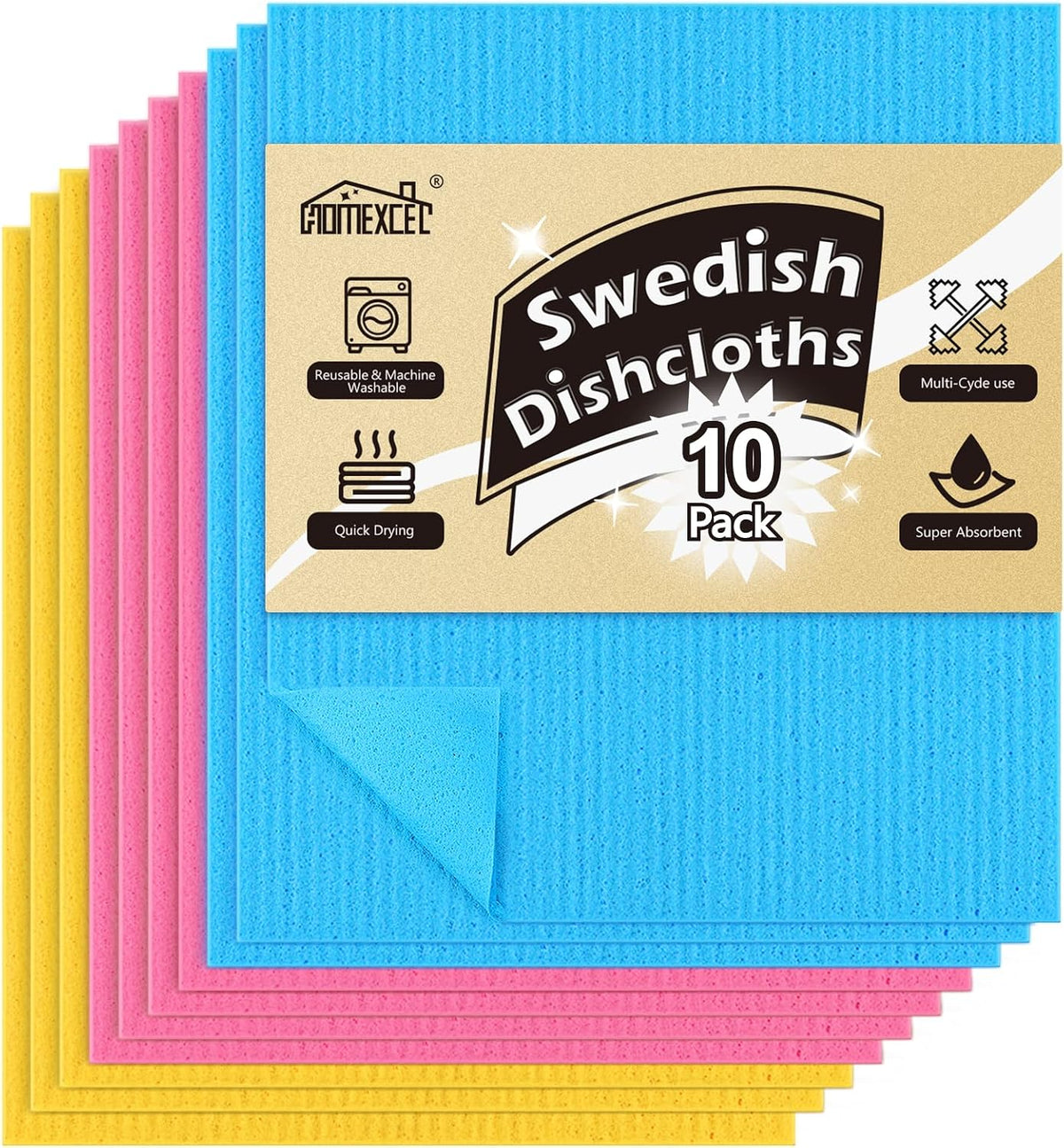 Swedish Dishcloths, Multicolor, 10-Pack — current captured option