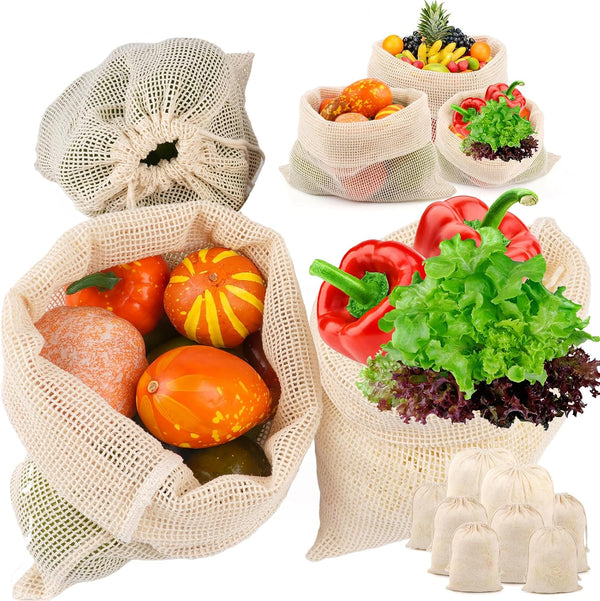 Cotton Mesh Produce Bags, 8-Pack — current captured option