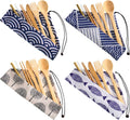 Bamboo Travel Utensil Sets with Pouches, 4-Pack — current captured option