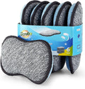 Microfiber Scrub Sponges, Gray and Blue, 6-Pack — current captured option