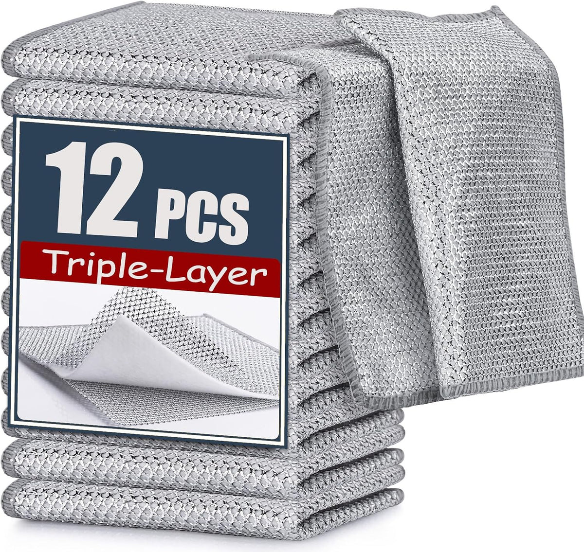Triple-Layer Cleaning Cloths, 12-Pack — current captured option